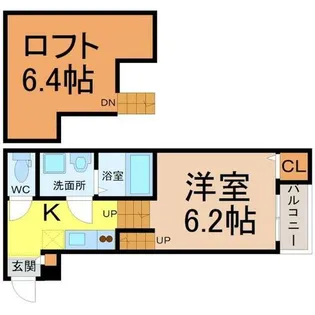 アップルハイム【2階】の間取り