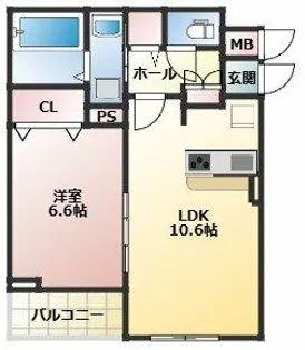 プラシードセレノカーサⅣ【2階】の間取り
