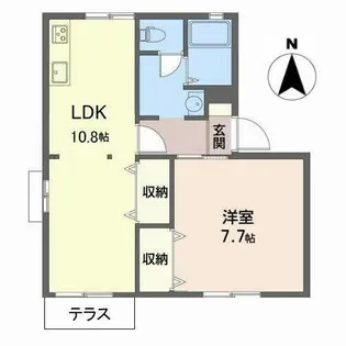 ラブリーハウスきしもと【C102号室】の間取り
