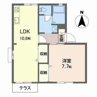 ラブリーハウスきしもと【C102号室】の間取り