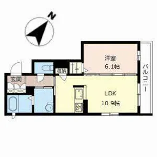 イーストテラス【0302号室】の間取り