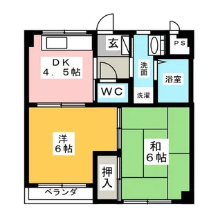 エスポワール木村【1階】の間取り