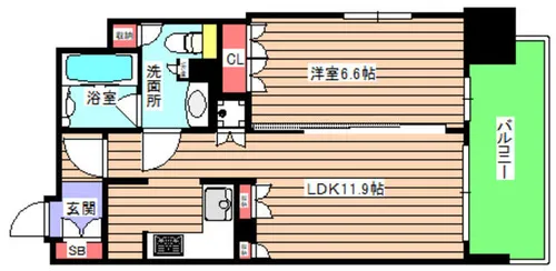 リーガル南堀江【4階】の間取り
