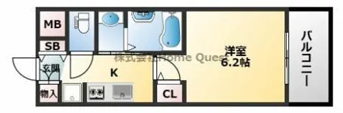 エステムコート大阪プリューム【1004号室】の間取り