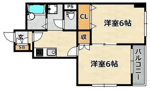 内田ビル【202号室】の間取り