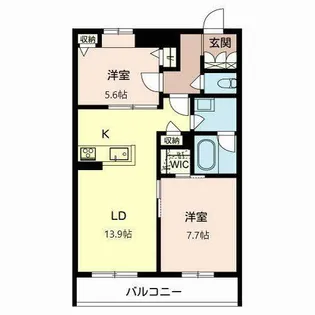 クローバーテラスIII【0202号室】の間取り