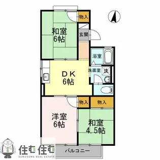 メゾンほわいと B棟【1階】の間取り