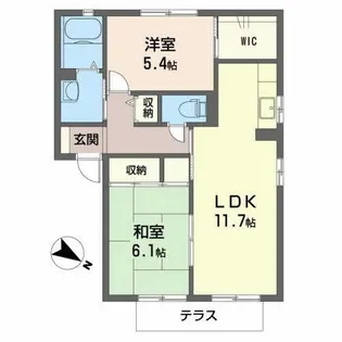 バリュージュA.B【1階】の間取り
