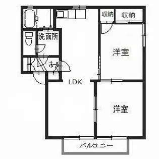 ディアス恵美酒【2階】の間取り