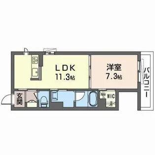 シャーメゾン 跡坂【0202号室】の間取り