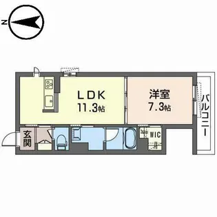 シャーメゾン 跡坂【0202号室】の間取り