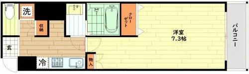 アクティ天満橋【4階】の間取り