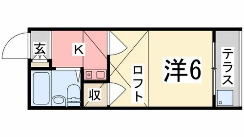 リバーサイドヴィラ別府J棟【103号室】の間取り