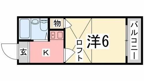 キャッスル八代【108号室】の間取り