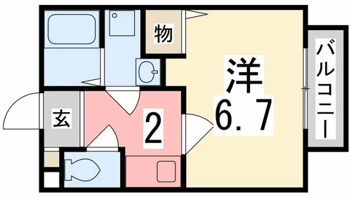 セルベイユⅢ【102号室】の間取り