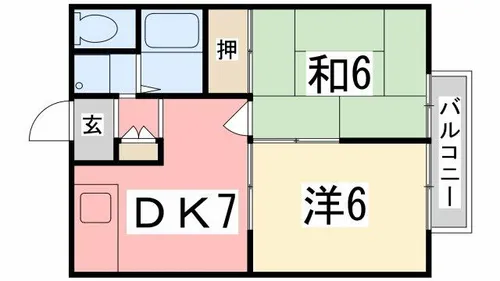 エステートピア宮ノ下Ⅱ番館【1階】の間取り