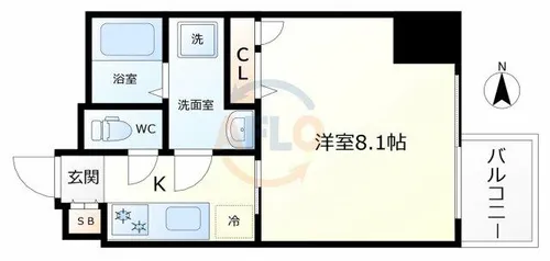 プランドール福島レジデンス【2階】の間取り