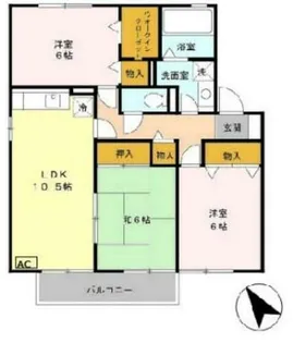 アーヴェニール憩【2階】の間取り