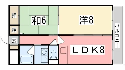 青山NKマンション【405号室】の間取り