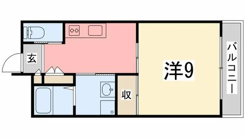 カリヨン三藏田【202号室】の間取り