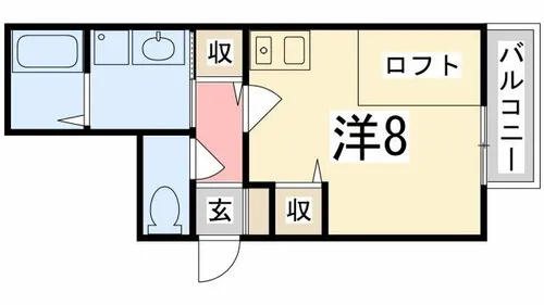 1Kの間取り画像