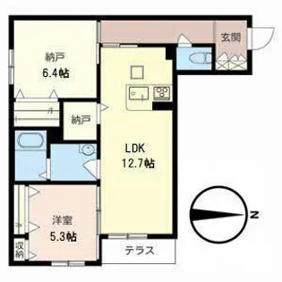 シャーメゾン中野本町【0102号室】の間取り