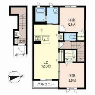 シャーメゾン フォンターナ【0203号室】の間取り