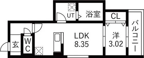 Well-being巽西【2階】の間取り