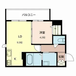 Kanat江坂【0402号室】の間取り