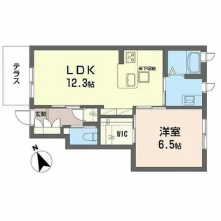 ブリリアント ヒルズ【A111号室】の間取り