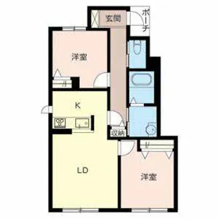 Maison des arts【0105号室】の間取り