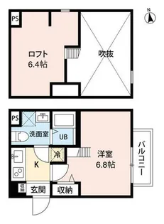 Attic宝持【2階】の間取り