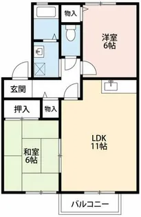 クレール杉山A棟【202号室】の間取り