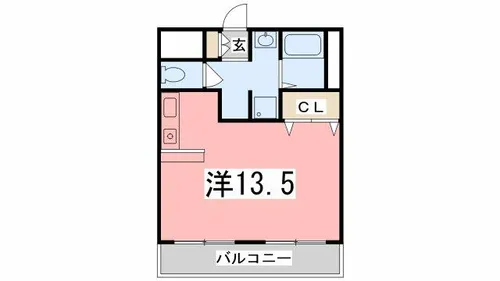 グランドール姫路【5階】の間取り