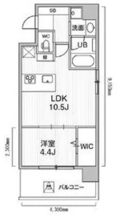 アプリーレ大阪城北【7階】の間取り