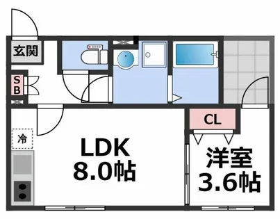 ブランテール深江橋【1階】の間取り
