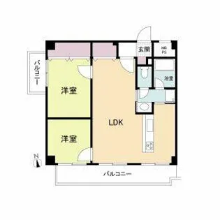 サングリエ阿倍野【4階】の間取り