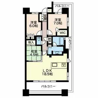 プラウドタワー久屋大通【0704号室】の間取り