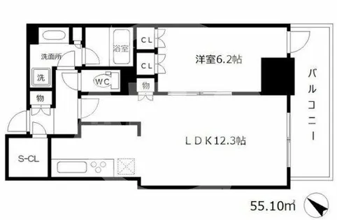 ザ・セントラルマークタワー【5階】の間取り