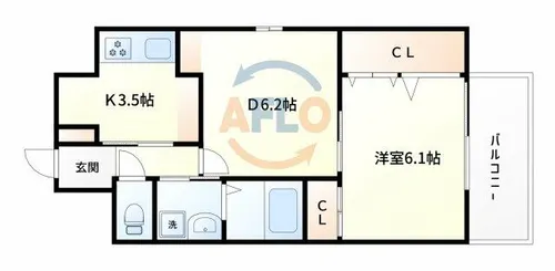 La Grace福島【9階】の間取り