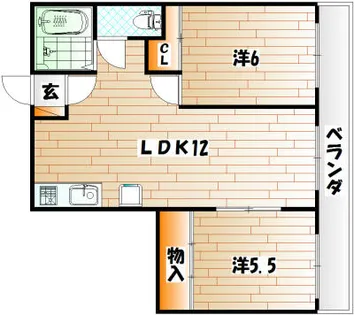 エステート足立【305号室】の間取り