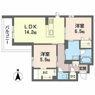 メゾン エディアン 新金岡【0205号室】の間取り