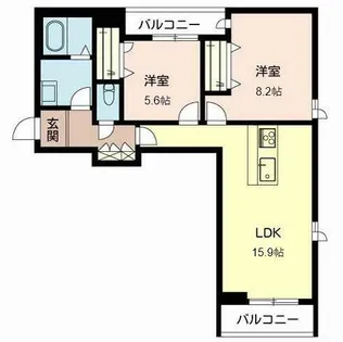 ブリリアント レジデンス【A301号室】の間取り