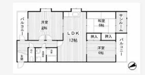 メゾンやすむろⅡ【4-A号室】の間取り