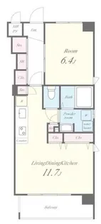 アンシャンテ総持寺【4階】の間取り