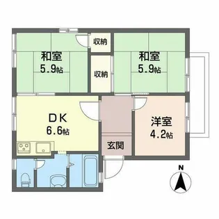 ウエストヒルズ【0205号室】の間取り