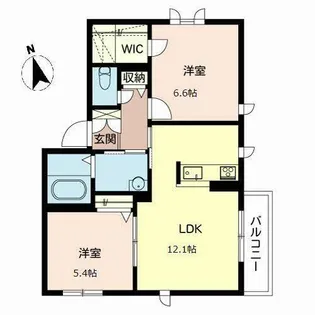 シャーメゾン ルラシオン【2階】の間取り