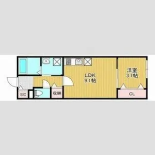 THE RESIDENCE 南平岸【412号室】の間取り
