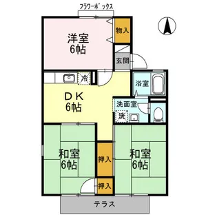 ビラ国分寺 A棟【A101号室】の間取り