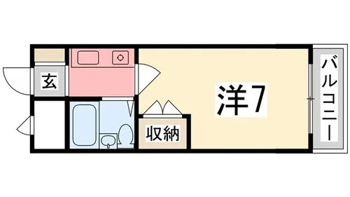 プレアール姫路龍野町【205号室】の間取り